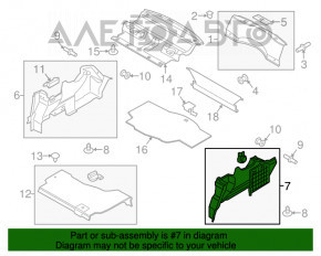 Обшивка арки ліва Lincoln MKZ 13-20 hybrid, чорна