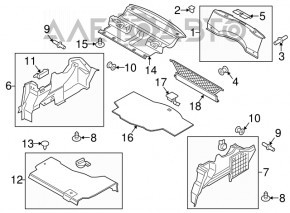 Обшивка арки ліва Lincoln MKZ 13-20 hybrid, чорна