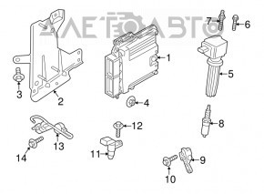 Блок ECU компьютер двигателя Ford Fusion mk5 13-16 2.0Т