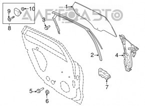 Склопідйомник з двигуном задній правий Ford Fusion mk5 13-20