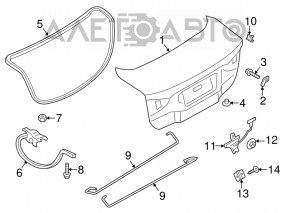 Петля крышки багажника правая Ford Fusion mk5 13-20