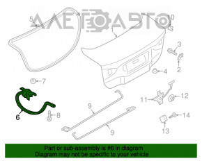 Петля крышки багажника левая Ford Fusion mk5 13-20