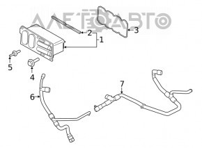 Интеркулер теплообменник Ford Escape mk3 17-19 1.5T