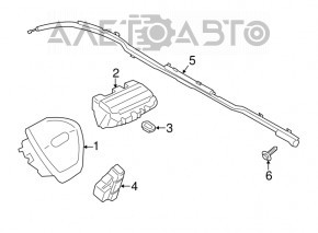 Подушка безопасности airbag боковая шторка правая Ford Transit Connect MK2 13- длинная база