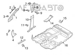 Накладка порога зад прав Ford Transit Connect MK2 13-