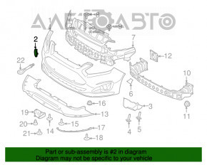 Заглушка буксир крюка переднего бампера Ford C-max MK2 13-18 usa