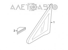 Кватирка глухе скло передня права Mazda CX-7 06-09