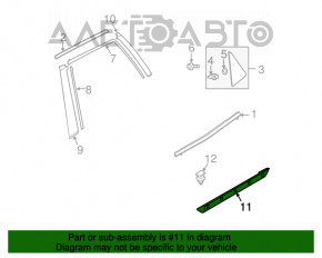 Накладка двері нижня зад лев Mazda CX-7 06-09