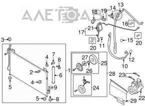 Трубка кондиционера длинная, железо/резина Mazda CX-7 06-09