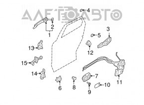 Замок двері зад прав Mazda CX-7 06-09