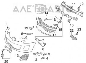 Підсилювач переднього бампера Mazda CX-7 06-09