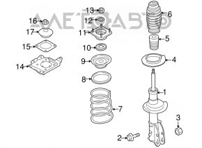 Пружина перед лев Mazda CX-7 06-09