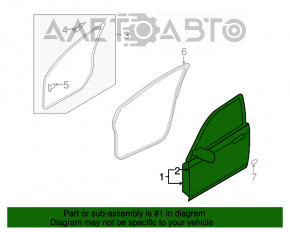 Дверь голая передняя левая Mazda CX-7 06-09