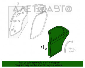 Дверь голая задняя правая Mazda CX-7 06-09 красн тычка залом