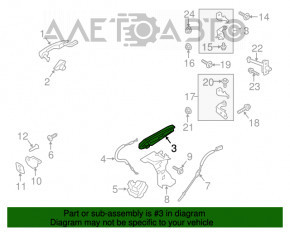 Механизм ручки двери задней левой Ford Fusion mk5 13-20