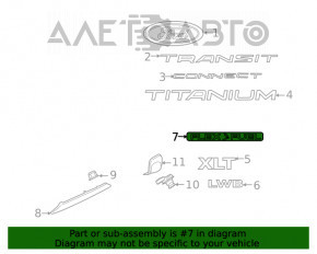 Емблема напис FLEX FUEL кришки багажника Ford Focus mk3 11-18 4d