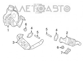 Катализатор левый Ford Edge 15- 2.7T