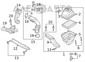 Воздухоприемник Ford Edge 15- 2.0T