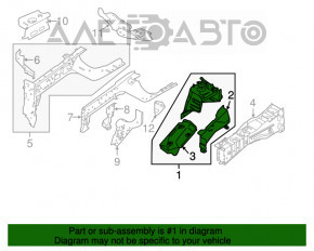 Чверть передня права Nissan Rogue 14-20