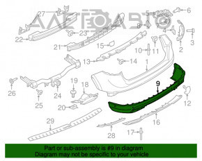 Губа заднього бампера Lincoln MKX 16 - структура