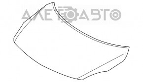 Капот голый Nissan Versa 12-14 usa, белый QM1, тычки