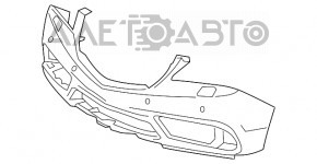 Бампер передний голый Acura MDX 14-16 дорест новый неоригинал