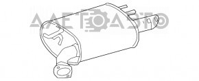 Глушитель задняя часть бочка Toyota Camry v70 18- 2.5 L, LE