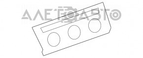 Накладка передньої панелі керування пічкою VW Jetta 19- чорний глянець, подряпини