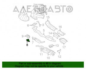 Кронштейн глушителя центр Audi Q3 8U 15-18