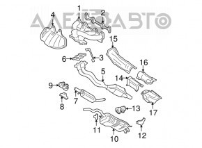 Кронштейн глушителя центр Audi Q3 8U 15-18 новый неоригинал AND