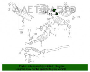Кронштейн глушителя задний правый Audi Q3 8U 15-18