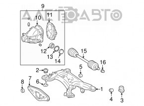 Задний дифференциал редуктор Mercedes W211 E550 rwd 2.47