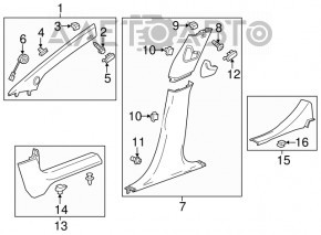 Накладка порога передняя правая Chevrolet Volt 11-15 черн