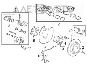 Диск гальмівний задній правий Honda HR-V 16-22