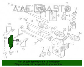 Мотор омывателя Audi A4 B9 17- новый неоригинал