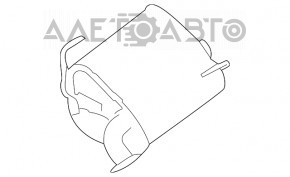 Глушитель задняя часть з бочкою Subaru XV Crosstrek 13-17