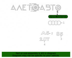 Емблема напис QUATTRO двері багажника Audi Q3 8U 15-18