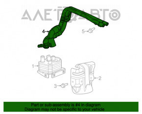 Трубки охлаждения на охладитель кпп Jeep Renegade 15-18 дорест 2.4