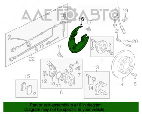 Кожух гальмівного диска задній правий Audi Q3 8U 15-18 AWD