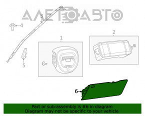 Подушка безопасности airbag коленная водительская левая Dodge Durango 14-20 черн, царапины