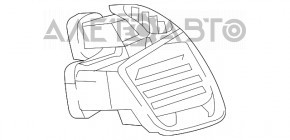 Дефлектор воздуховода торпедо правый Jeep Compass 17- серебро