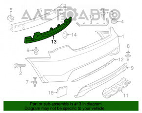 Поглинач заднього бампера Chrysler 200 4d 11-14