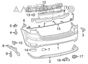 Абсорбер заднего бампера Dodge Journey 11-20 SXT, Crossroad