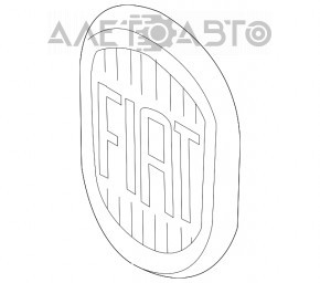 Эмблема значок переднего бампера Fiat 500X 16-18 дорест