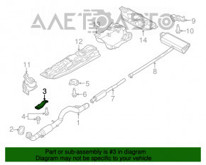 Кронштейн глушника передній Jeep Renegade 15-2.4
