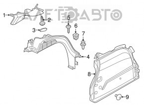 Обшивка арки правая нижняя Fiat 500X 16-