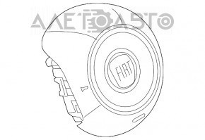 Подушка безопасности airbag в руль водительская Fiat 500X 16-18 дорест стрельнувшая, тычка на эмблеме
