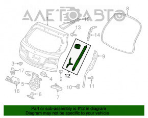Амортизатор двері багажника прав Acura MDX 14-20 електро