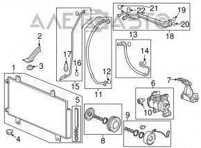 Трубка кондиціонера пічка-Конденсер Honda HR-V 16-22