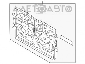 Диффузор в сборе Audi Q3 8U 15-18 под 1 вентилятор